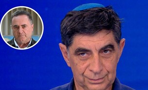 שמחה גולדין וישראל כ"ץ (צילום: שמחה גולדין: מתוך "אברי ושרקי", קשת 12 | ישראל כ"ץ: מתוך המהדורה המרכזית, חדשות 12)