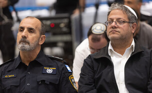 השר לביטחון לאומי איתמר בן גביר והמפכ"ל דני לוי (צילום: חיים גולדברג, פלאש 90)