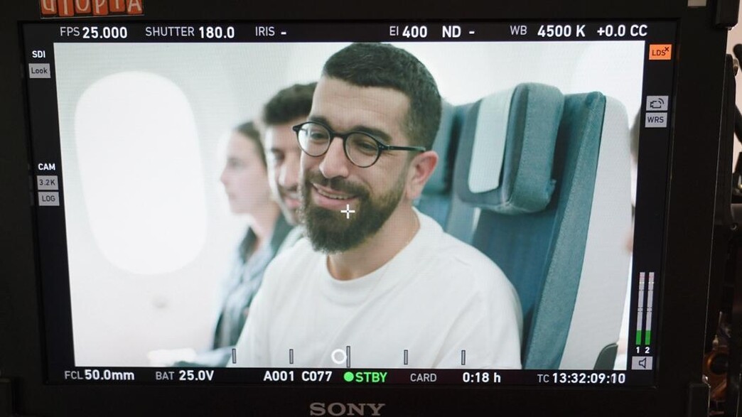 סט הצילומים לפרסומת של אל על סט הצילומים לפרסומת של אל על