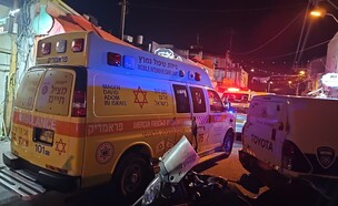 שלושה נרצחים באירוע אלימות ברמלה  (צילום: דוברות מד"א)