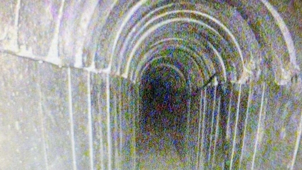 תוואי תת-קרקעי שהושמד בצפון רצועת עזה (צילום: דובר צה"ל)