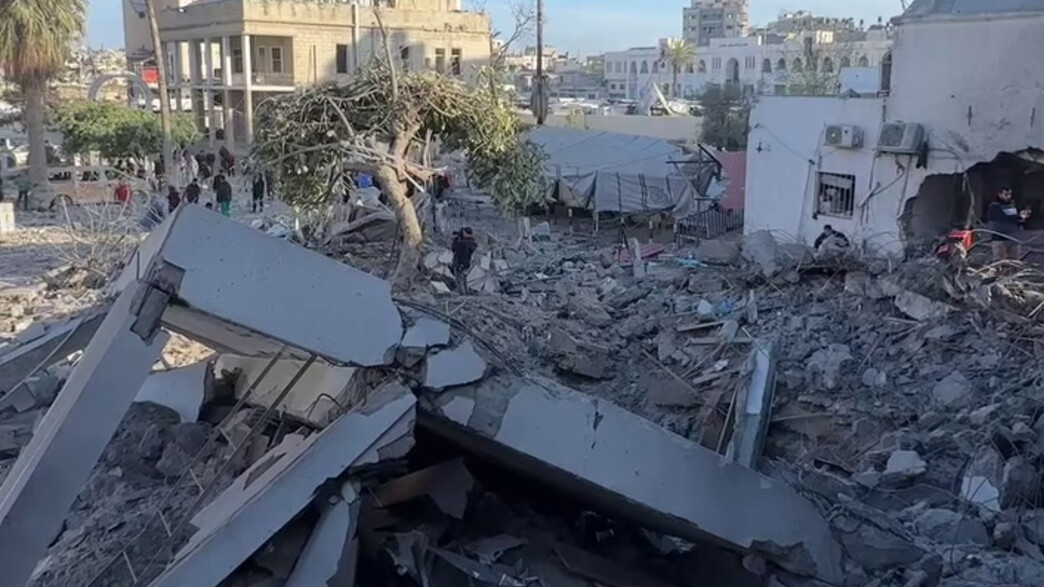 אזור בית החולים שהותקף בעזה אזור בית החולים שהותקף בעזה