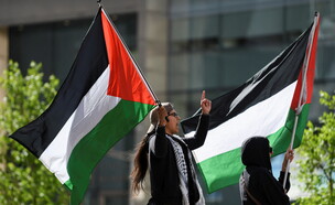 הפגנה פרו פלסטינית בניו יורק (צילום: reuters)