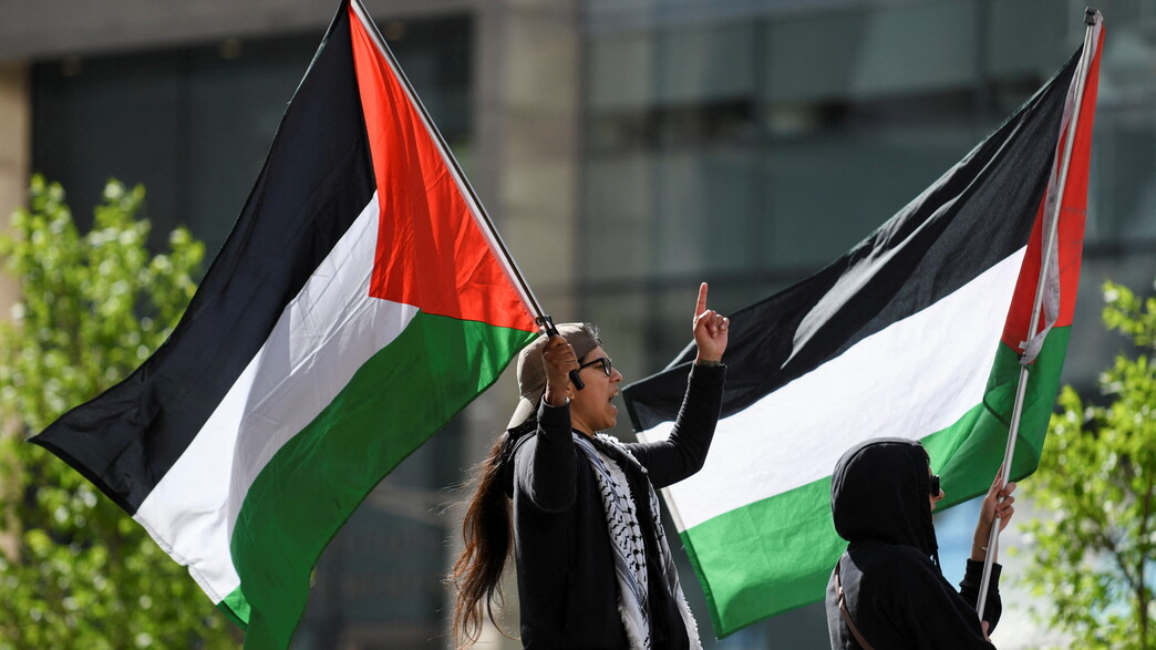הפגנה פרו פלסטינית בניו יורק