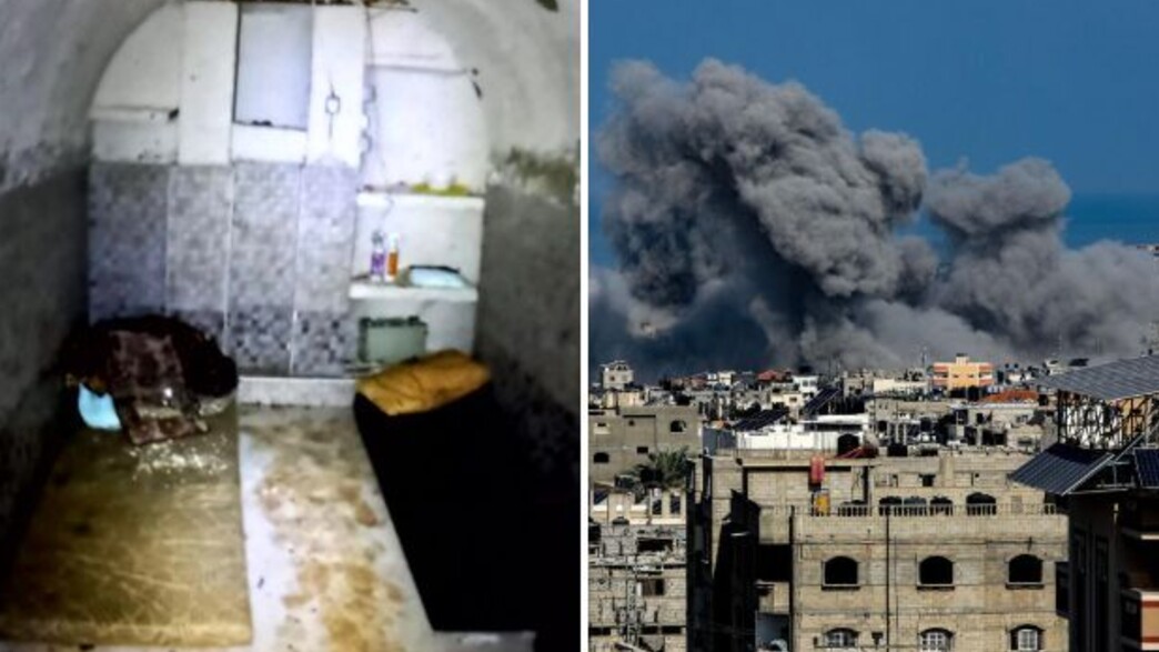 תקיפה בעזה, מנהרה ששהו בה חטופים (צילום: עבד רחים חטיב / פלאש 90)
