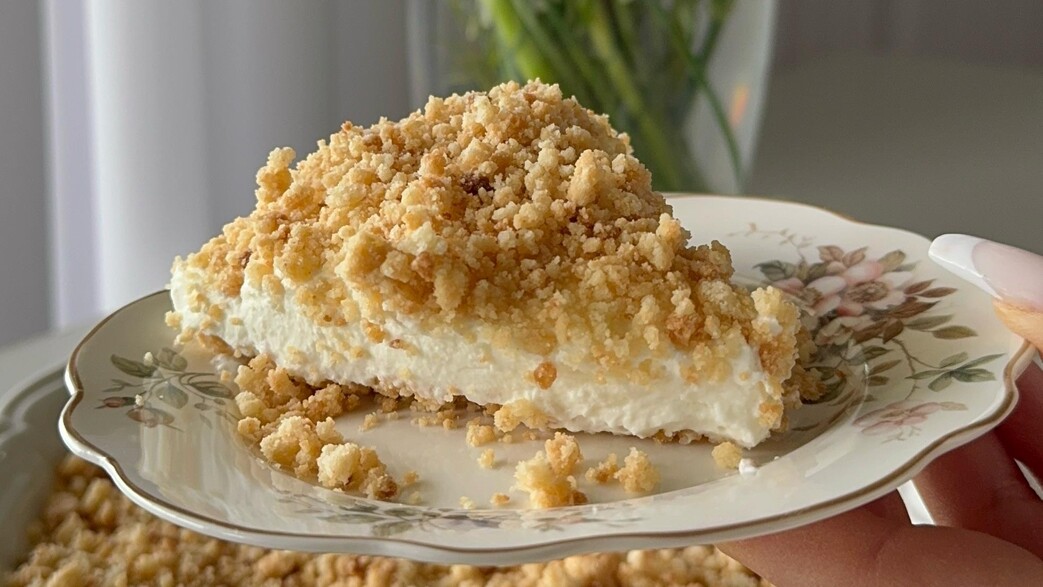 עוגת גבינה פירורים. גם בפסח