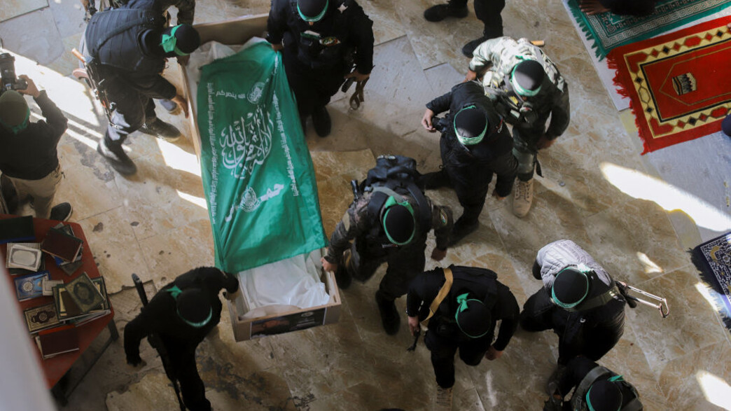 מחבלים ברצועה (צילום: YOUSSEF ALZANOUN/Middle East Images/AFP via Getty Images)