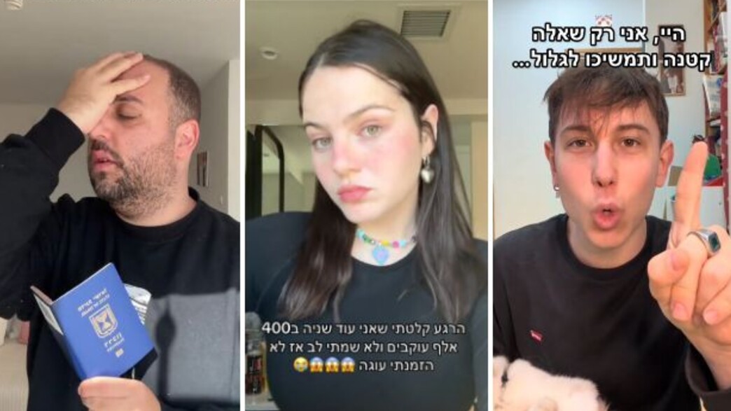 אלינה רבינוביץ', גלגול הללי, עידן שלו (צילום: tiktok)