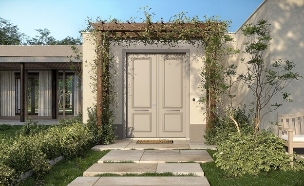 קולקציות רב בריח דלת חוץ של רב בריח צבועה בנירלט  (צילום: סטודיו מעיין גולן)