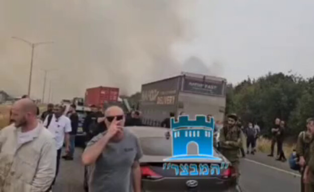 פינוי נהגים בכביש 6 (צילום: קבוצת המבצר)