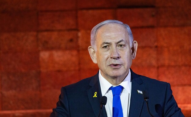 ראש הממשלה בנימין נתניהו בטקס יום השואה ביד ושם (צילום: חיים גולדברג, פלאש 90)