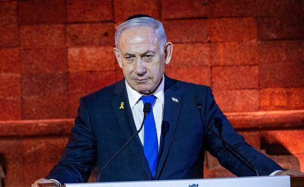 ראש הממשלה בנימין נתניהו בטקס יום השואה ביד ושם