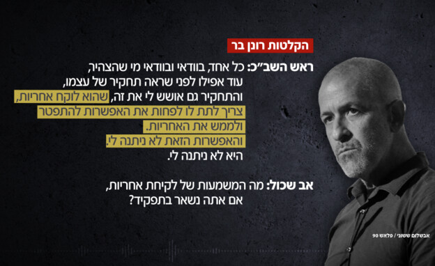 הקלטות ראש השבכ רונן בר