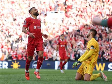 28 גולים ו-18 בישולים. האליפות הזאת חתומה על שמו של סלאח (GETTY)