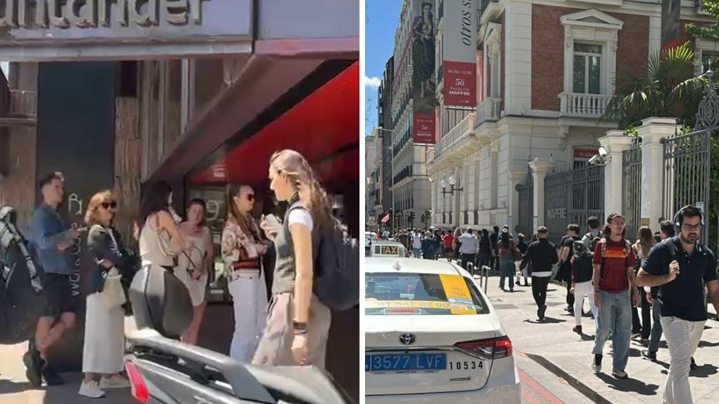 ספרד הפסקת חשמל אנשים ברחובות ספרד הפסקת חשמל אנשים ברחובות