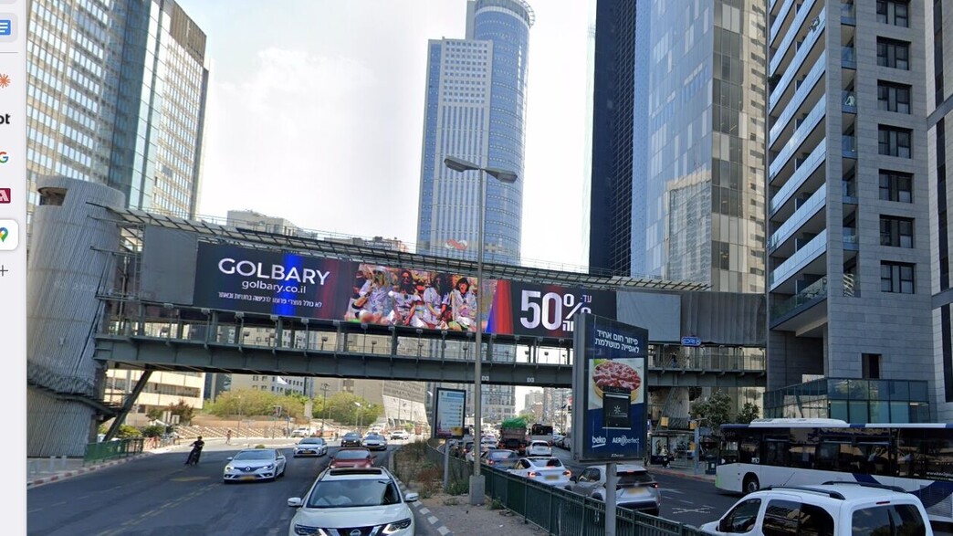 השלט האלקטרוני בגשר היהלום ברמת גן השלט האלקטרוני בגשר היהלום ברמת גן