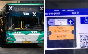 מחיר ישן במסופון אגד (צילום: אוליבייה פיטוסי פלאש 90, טוויטר)