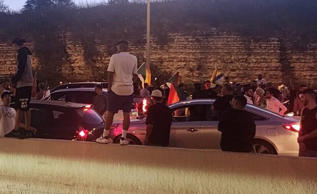 הפגנת דרוזים בכביש 6 (צילום: שימוש לפי סעיף 27א' לחוק זכויות יוצרים)