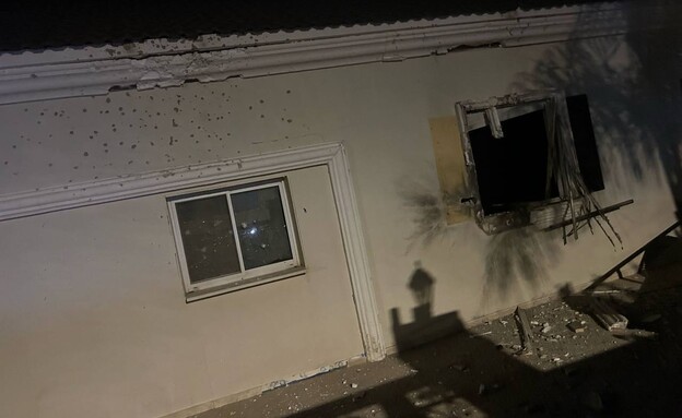 טיל לאו נורה לעבר בית פרטי בקריית אתא (צילום: שימוש לפי סעיף 27 א)