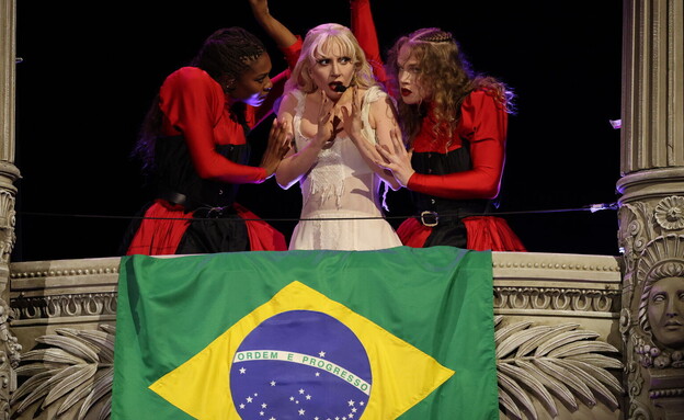 ליידי גאגא בהופעה בברזיל (צילום: Kevin Mazur/WireImage for Live Nation, getty images)