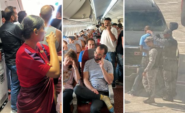נוסעים ישראלים טיסת אייר אינדיה  (צילום: פרטי)