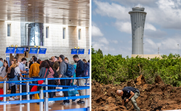 מחיר הפגיעה: תורי ענק בנתב"ג - וביטולי החברות (צילום: פלאש 90)