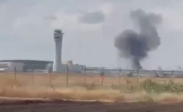 רסיסים נפלו באיזור נתב"ג (צילום: שימוש לפי סעיף 27 א)