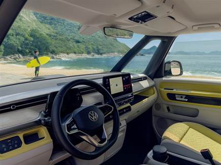 תא נוסעים שדומה לשאר דגמי פולקסווגן החשמליים