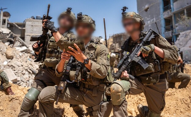 לוחמי ס״פ בתמרון בעזה (צילום: דובר צה