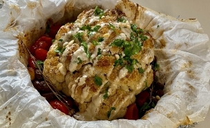 כרובית שלמה צלויה (צילום: יעל קצב)