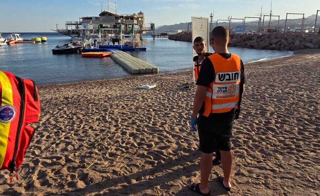 תאונה ימית בין שתי סירות באילת (צילום: איחוד הצלה)