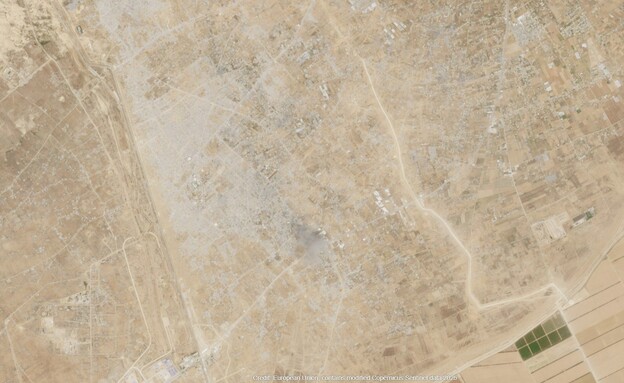 תמונת לוויין של רפיח, אפריל 2025 (צילום:  European union, Copernicus Sentinel data  2025)