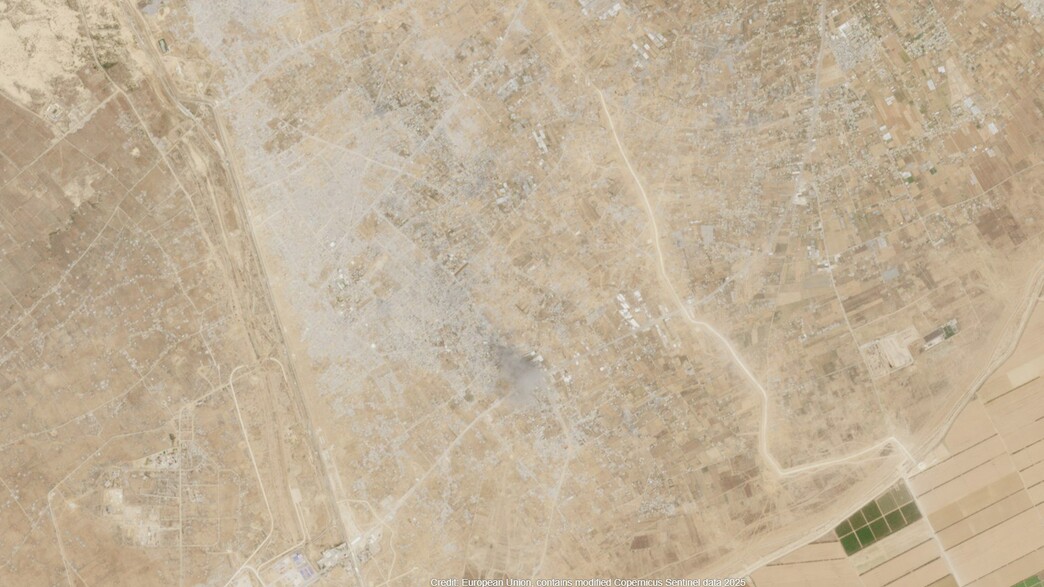 תמונת לוויין של רפיח, אפריל 2025