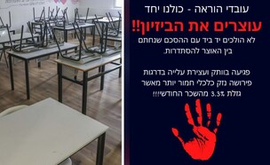 שביתת המורים (צילום: פלאש 90, פייסבוק)