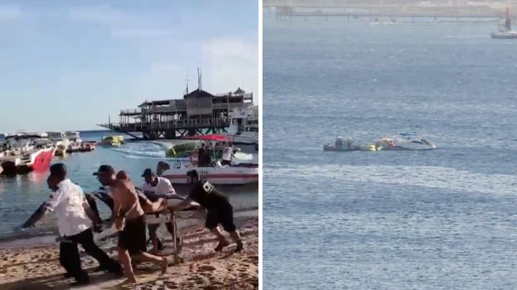 התהפכות סירה באילת פצועים