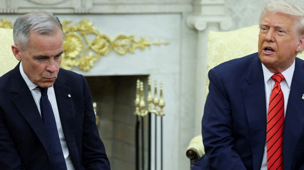 ראש ממשלת קנדה מארק קרני ונשיא ארה"ב דונלד טראמפ