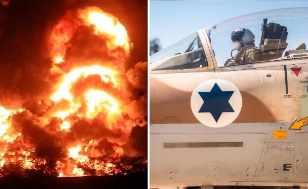 התקיפה של חיל האוויר (צילום: דובר צה