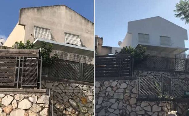 מני נפתלי צביעת בית לפני אחרי (צילום: מני נפתלי)