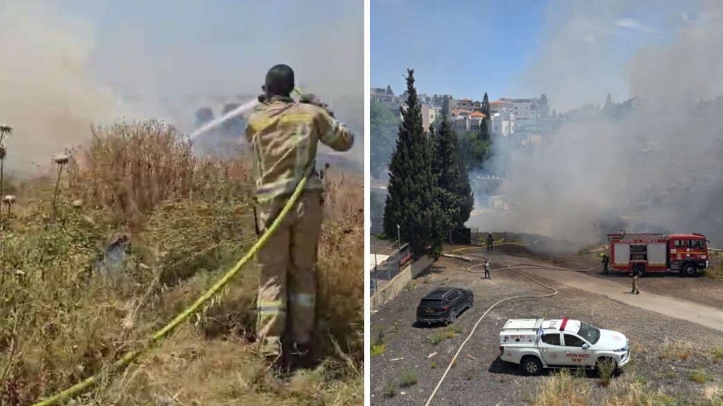 שריפה נרחבת בין יפיע לנצרת - הוזנקו מטוסי כיבוי שריפה נרחבת בין יפיע לנצרת - הוזנקו מטוסי כיבוי