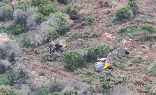 מבצע הנדסי של צה״ל בגבול הצפון (צילום: דובר צה