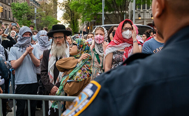 המהומות באוניברסיטת קולומביה (צילום: Spencer Platt/Getty Images)