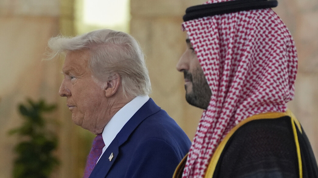 הנשיא דונלד טראמפ לצד בן סלמאן בביקור בסעודיה