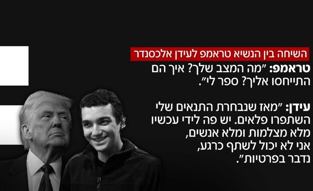 השיחה בין הנשיא טראמפ לעידן אלכסנדר