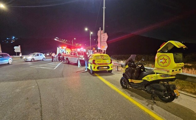 זירת הפיגוע בברוכין (צילום: תיעוד מבצעי מד"א)