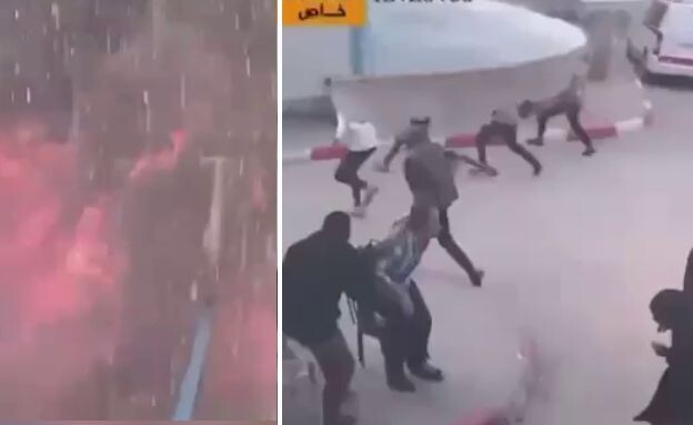ההימלטות והאש (צילום: מתוך תיעוד שעלה ברשתות החברתיות, שימוש לפי סעיף 27א' לחוק זכויות יוצרים)