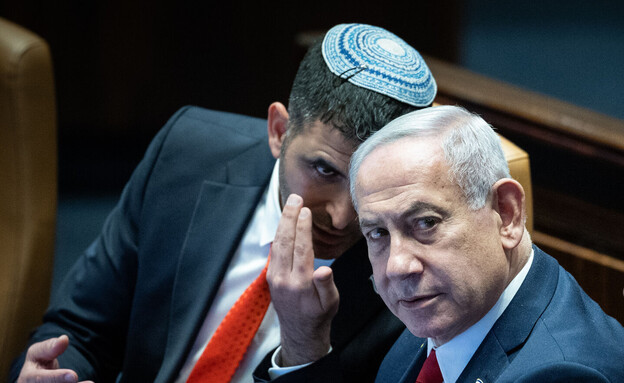 ראש הממשלה נתניהו, השר שלמה קרעי, השר יואב קיש (צילום: חיים גולדברג, פלאש 90)