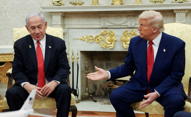 נשיא ארה"ב דונלד טראמפ ורה"מ נתניהו בבית הלבן (צילום: רויטרס)