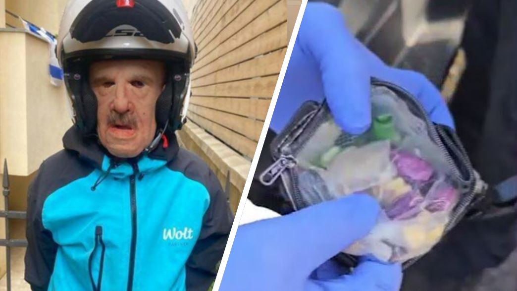 עבריין שהתחזה לשליח וולט, תפיסת סמים אצל שליח