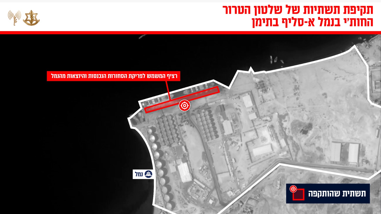 גרפיקות של המטרות שהותקפו (צילום: דובר צה