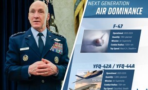 מטוס העתיד והגנרל (צילום: Anna Moneymaker/Getty Images / @OfficialCSAF)